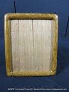 OAK STAINED WOODEN FRAME, - W/ BACK & STAND 10 X 12