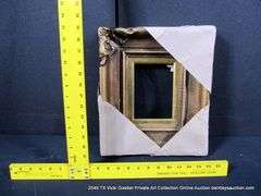 GOLD/BRONZE PAINTED, CARVED WOODEN FRAME 12 X 14