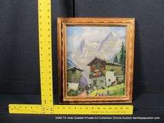 CHATEAU IN THE SWISS ALPS 15 X 17