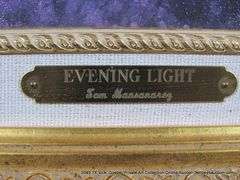 FRAMED LIMITED EDITION REPRODUCTION LITHOGRAPH - EVENING LIGHT BY TIM MANSANAREZ - 1996 - #12/50,