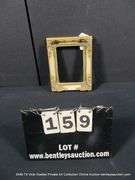 GOLD PAINTED, W/ RED ACCENTS, CARVED ORNATE WOODEN FRAME 8 X 10