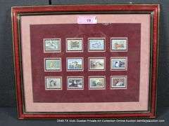 14" X 18" FEDERAL RW - DEPARTMENT OF INTERIOR DUCK COLLECTION STAMP DISPLAY DUCK STAMPS - RW49-60