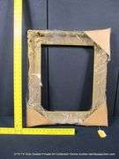 GOLD & BEIGE PAINTED, CARVED ORNATE WOODEN FRAME 23 X 27