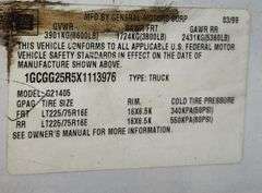 1999  CHEVROLET  EXPRESS  2500 (3/4 TON)  CARGO VAN  174,563 MILES
