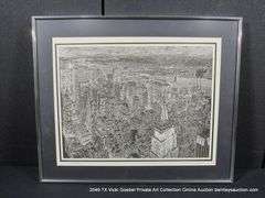 SKYSCRAPERS AT NIGHT SIGNED #131/500 20 X 24