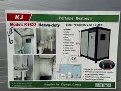 2025 KJ PORTABLE RESTROOM MODEL: K1522, 7'4" X 5' X 8'