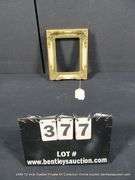 WHITE & GOLD PAINTED, W/ RED ACCENTS, CARVED ORNATE WOODEN FRAME 8 X 10