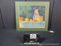 "STILL LIFE W/ TANGERINES" 24 X 27