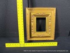 GOLD PAINTED, CARVED WOODEN FRAME 13 X 15