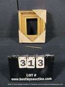 GOLD & BLACK PAINTED, CARVED WOODEN FRAME 10 X 12
