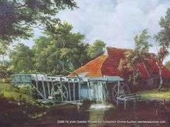 "THE WATERMILL W/ GREAT RED ROOF"