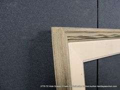 DRIFTWOOD STYLE, W/ THICK LINEN INLAY CARVED WOODEN FRAME 26 X 32