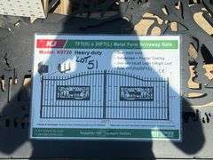 2025 KJ METAL FARM DELIVERY GATE MODEL: K0720, 7' X 20'
