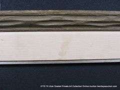 DRIFTWOOD STYLE, W/ THICK LINEN INLAY CARVED WOODEN FRAME 26 X 32