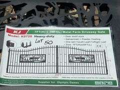 2025 KJ METAL FARM DELIVERY GATE MODEL: K0720, 7' X 20'
