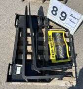 2025 MOWER KING SKID STEER FORKS MODEL: SA - ADJUSTABLE, QUICK ATTACH, S/N: SA25050106C