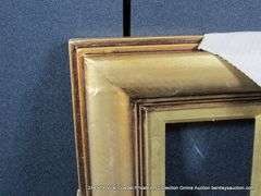 GOLD PAINTED, CARVED WOODEN FRAME 13 X 15