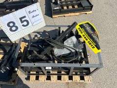 2025 MOWER KING SKID STEER AUGER MODEL: SSECAG-Y WITH 3 BITS - 6", 12", 14" AUGERS,