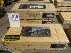 2025 KJ DOUBLE GARAGE METAL SHED MODEL: K2223G, 23' X 22'