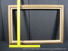 DRIFTWOOD STYLE, W/ LINEN INLAY, CARVED WOODEN FRAME 30 X 42
