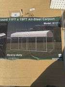 2025 KJ ALL STEEL CARPORT MODEL: K1119, 11' X 19'