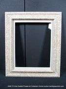 GRAY-WASHED, W/ PAINTED GRAY INLAY, CARVED ORNATE WOODEN FRAME 25 X 29