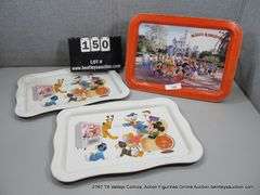 LOT: (3) DISNEY RETRO ALUMINUM EATING TRAYS