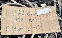 CONTENTS ONLY: WIRE IN BASKET, 523 GROSS LBS., 395 NET LBS.