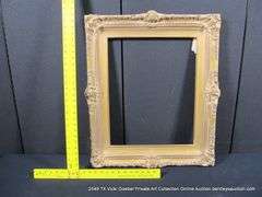 GOLD PAINTED, CARVED ORNATE WOODEN FRAME 23 X 27