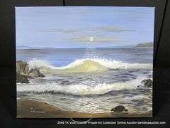 UNKNOWN: OCEAN WAVES UNDER THE MOONLIGHT