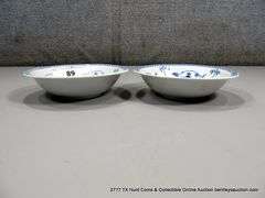 LOT: (2) BLUE & WHITE CERAMIC BOWLS, 5 1/2"