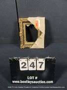 GOLD & BLACK PAINTED, CARVED ORNATE WOODEN FRAME 9 X 11
