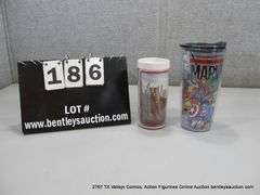 LOT: (2) MARVEL & D.C. DRINK CUPS
