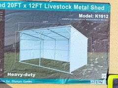 2025 KJ LIVESTOCK METAL STAND MODEL: K1912, 20' X 12'