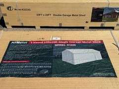 2025 ALL METAL SINGLE GARAGE METAL SHED MODEL: K1220, 12' X 20'