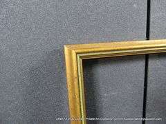 GOLD & GREEN PAINTED, CARVED WOODEN FRAME 21 X 28