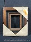 DARK-STAINED WOOD, CARVED WOODEN FRAME 12 X 14