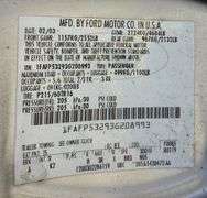 2003  FORD  TAURUS  SEDAN  128,460 MILES