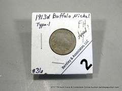 1913-D TYPE 1 BUFFALO NICKEL