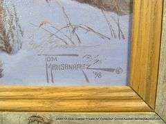 FRAMED LIMITED EDITION REPRODUCTION LITHOGRAPH - TOM MANSANAREZ - 1998 - L.E. 12/95 "MEETING THE CHA