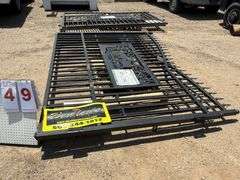 2025 KJ METAL FARM DELIVERY GATE - DEER MOTIF STYLE MODEL: K0720, 7' X 20'