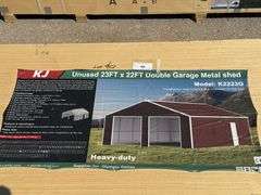 2025 KJ DOUBLE GARAGE METAL SHED MODEL: K2223G, 23' X 22'