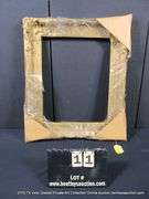 GOLD & BEIGE PAINTED, CARVED ORNATE WOODEN FRAME 23 X 27