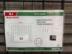 2025 KJ WIRE MESH (5 PIECES) MODEL: K0307, 7' X 10'