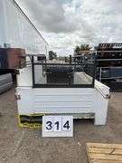 CLARK UTILITY TRUCK BED - FADED/RUST PAINT AND NORMAL WEAR & TEAR ON BODY - WHITE