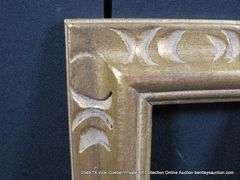 GOLD PAINTED, CARVED WOODEN FRAME 13 X 15