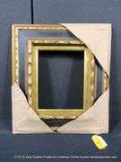 GOLD & BLACK PAINTED, CARVED WOODEN FRAME 26 X 32