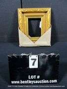 GOLD PAINTED, CARVED ORNATE, WOODEN FRAME 11 X 13
