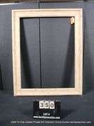 WHITE & GOLD-WASHED, CARVED WOODEN FRAME 34 X 42