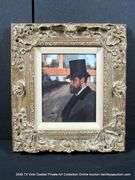 "HENRI ROUART IN FRONT OF HIS FACTORY", C.A. 1895 16 X 18
